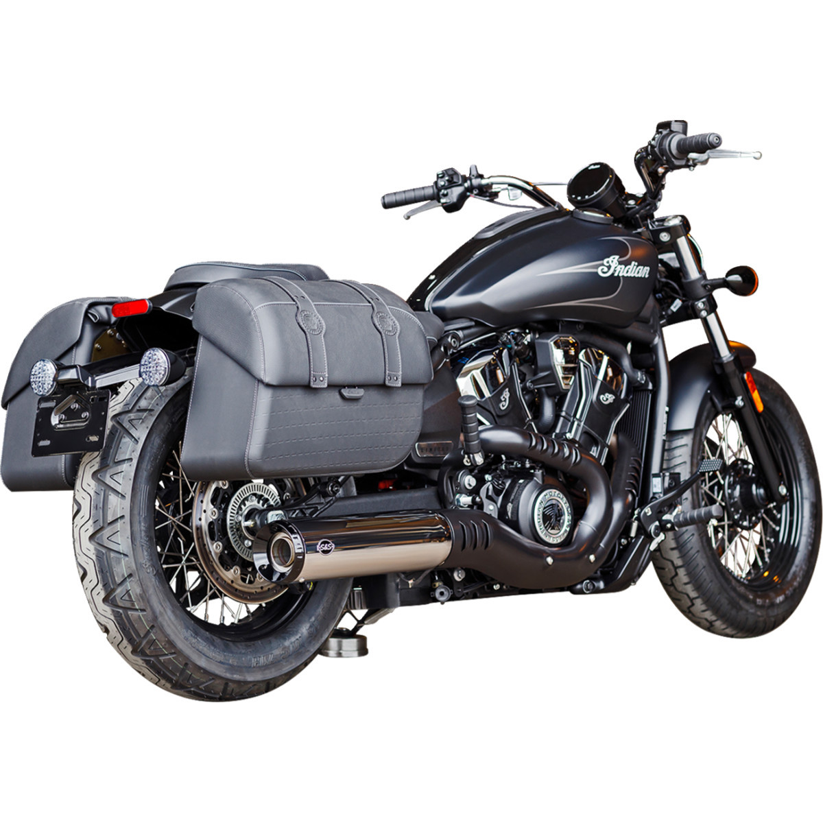 S&S Cycle #550-1122 - Grand National Slip-On Mufflers - Chrome - 50-State