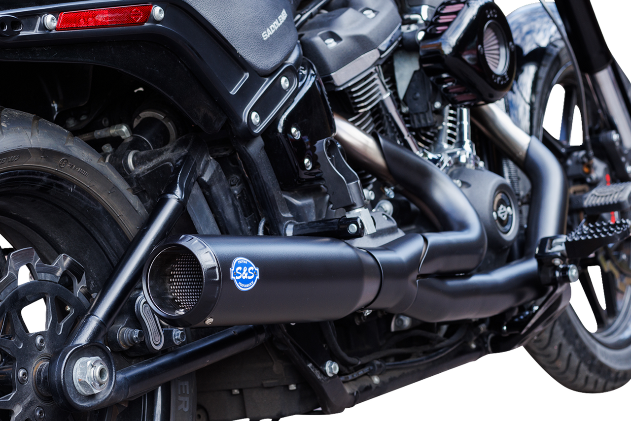 S&S Cycle #550-1106 - 2-into-1 Qualifier Exhaust System - Race Only - Guardian Black