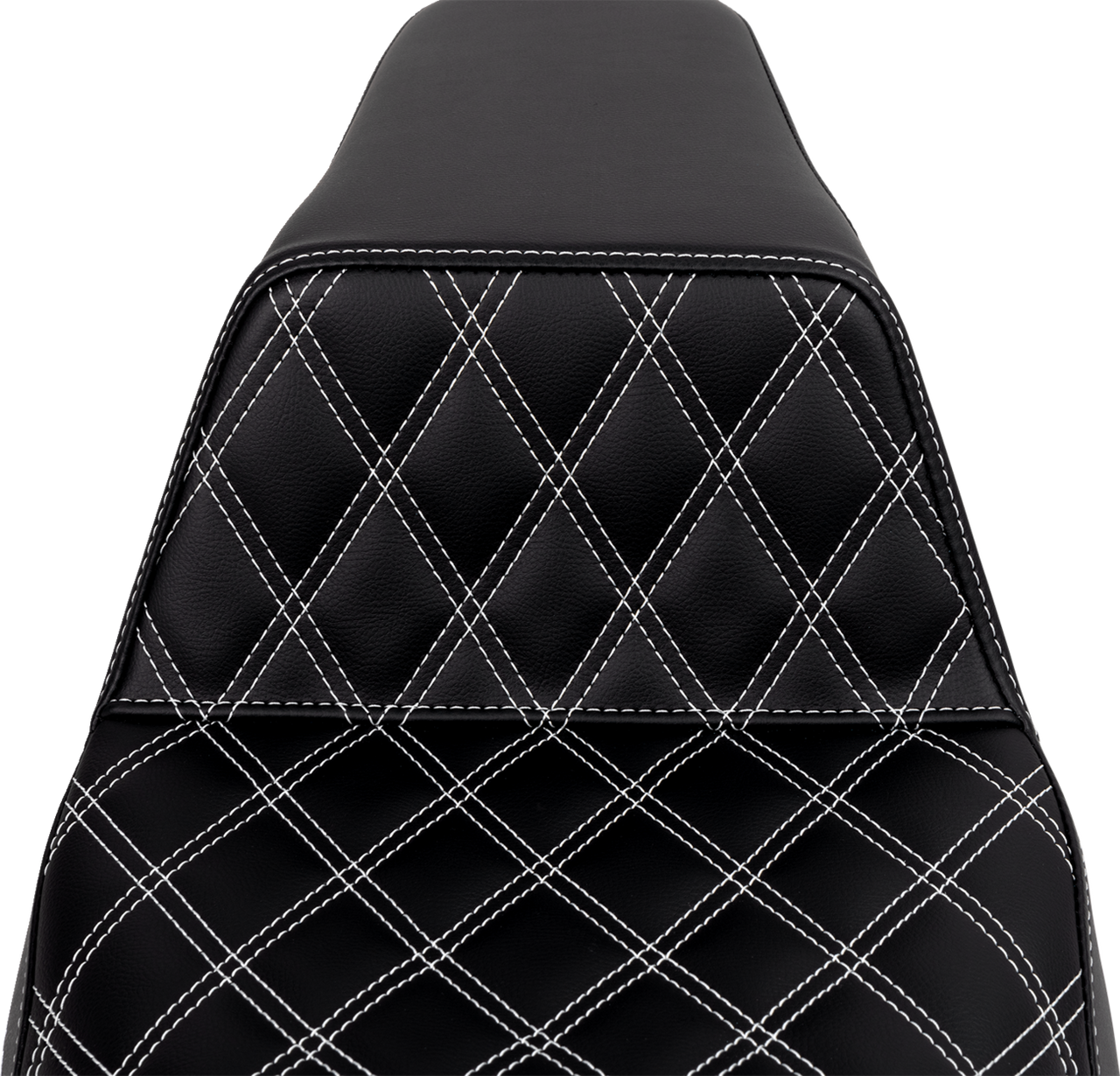 Saddlemen Step-Up Seat - Front Lattice Stitch - White Stitch - FLH/FLT '08-'23