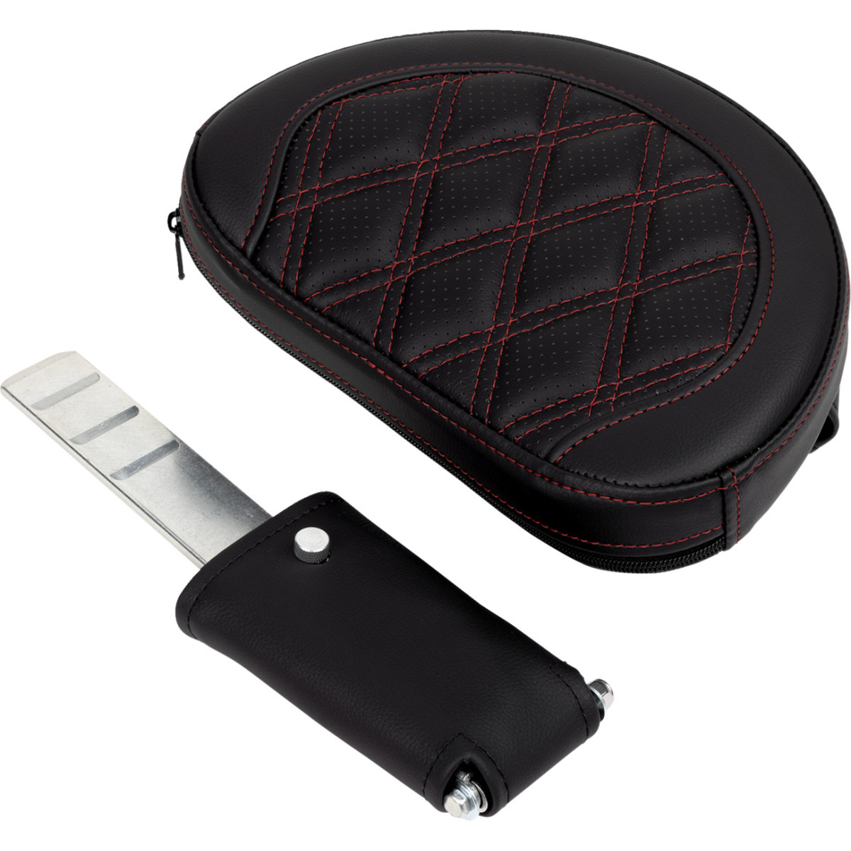 Saddlemen #808-07B-182B8 - Roadsofa™ Seat - with Backrest - Wine Berry Stitch - FL '08-'23