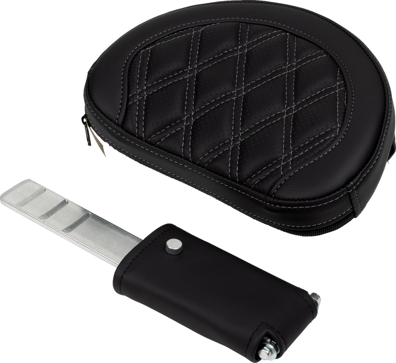 Saddlemen Roadsofa Seat - with Backrest - Dark Gray Stitch - FL '08-'23