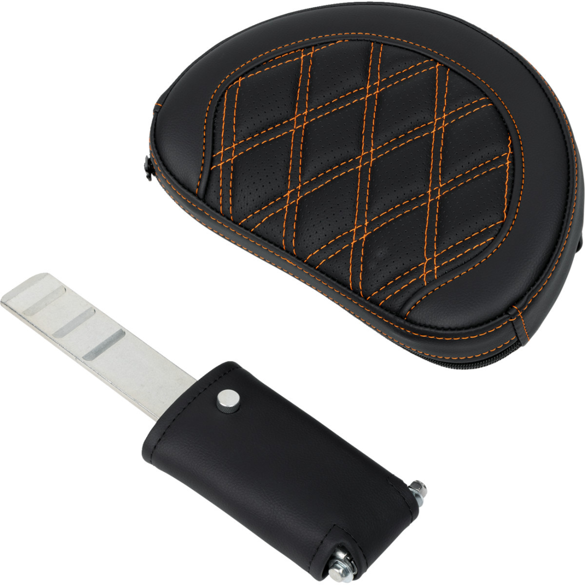 Saddlemen #808-07B-182B3 - Roadsofa™ Seat - with Backrest - Orange Stitch - FL '08-'23