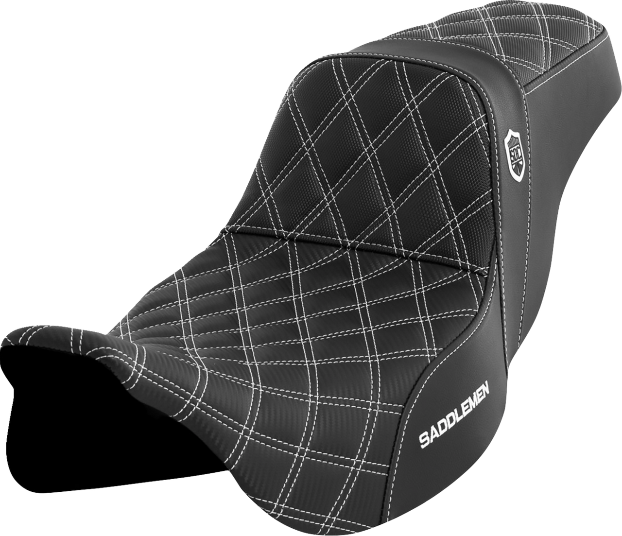 Saddlemen Pro Series SDC Performance Seat - w/o Backrest - White Stitch - FLH/FLT '08-'23