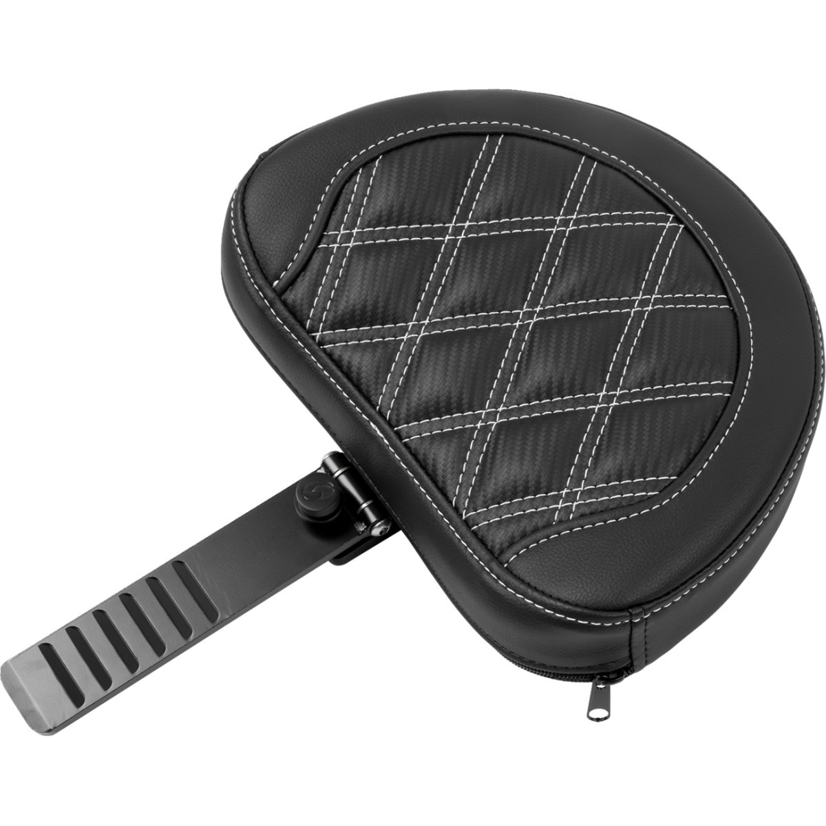 Saddlemen #823-07-207B6 - Roadsofa™ Extended Reach Seat - with Backrest - Lattice Stitch - White Stitch - FLTR/FLHX '23-'24