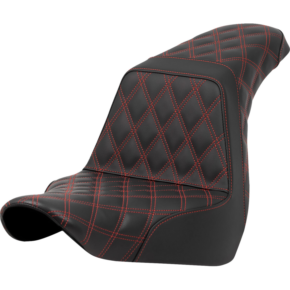 Saddlemen #818-29-17504 - Step-Up Seat - Full Lattice Stitch - Red Stitch - FXLR/FLSB '18-'21
