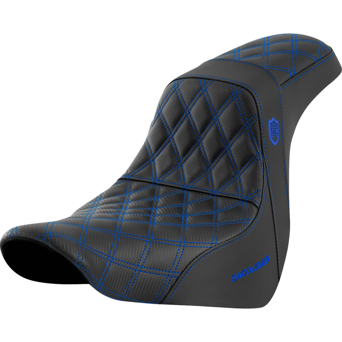 Saddlemen #SC81829BLU - Pro Series SDC Performance Seat - w/o Backrest - Blue Stitch - FL/FX '18-'20