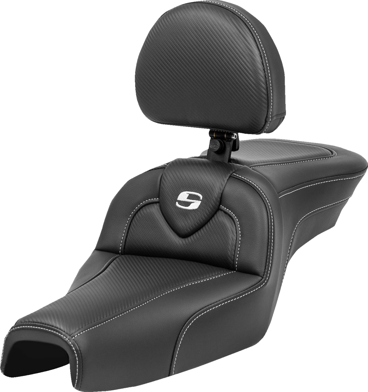 Saddlemen Roadsofa Seat - with Backrest - Carbon Fiber - XL '04-'22