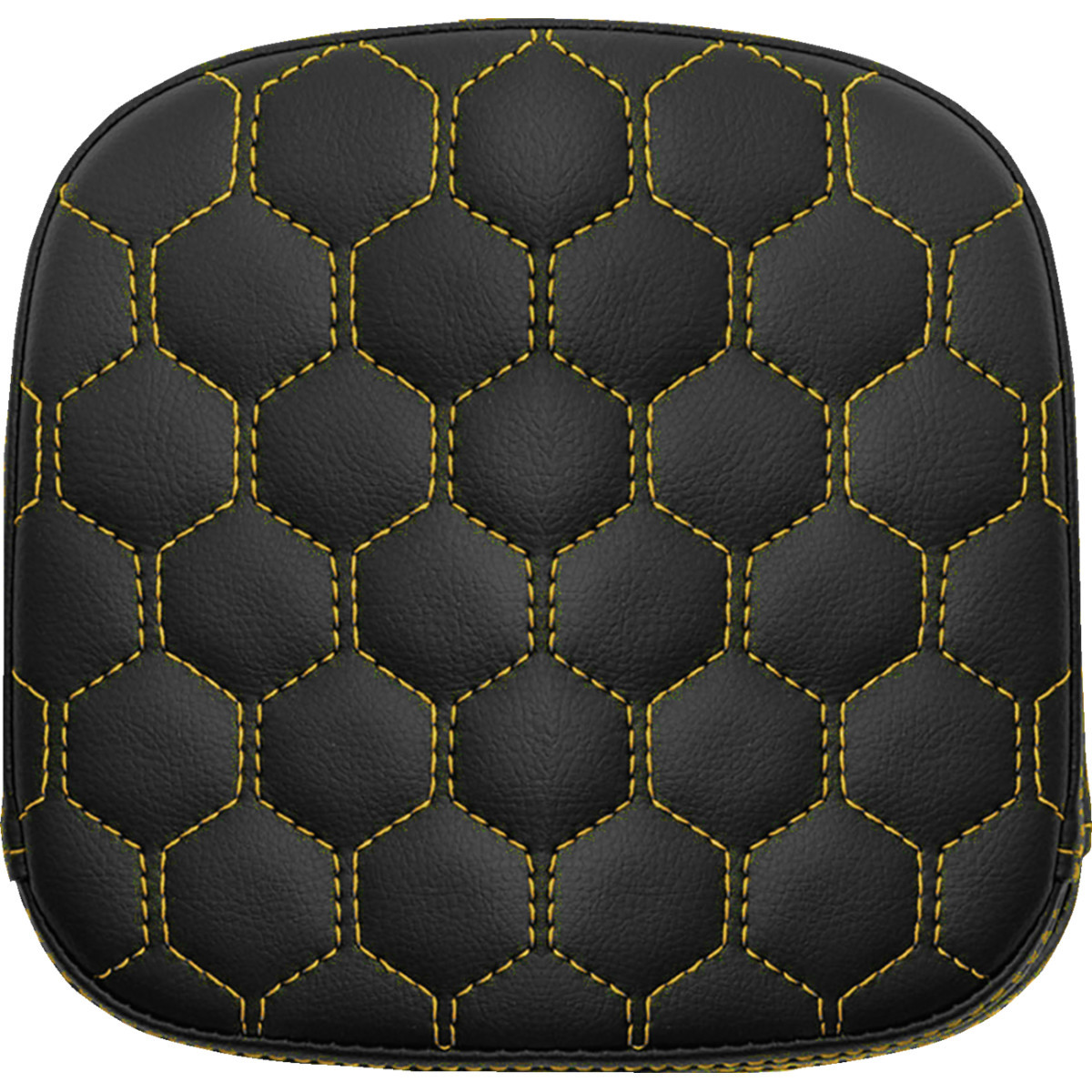 Saddlemen #040749GOL - Sissy Bar Pad - Honeycomb - Gold Stitching