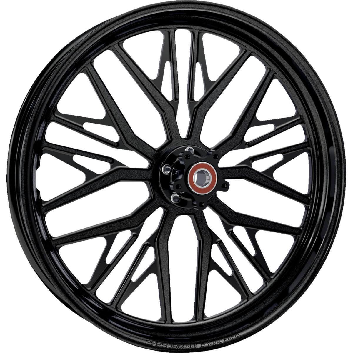 Performance Machine (PM) #1202-7106R-NVSAJAP-S - Wheel - Nivis - Front - Dual Disc/without ABS - Black Ops - 21x3.5
