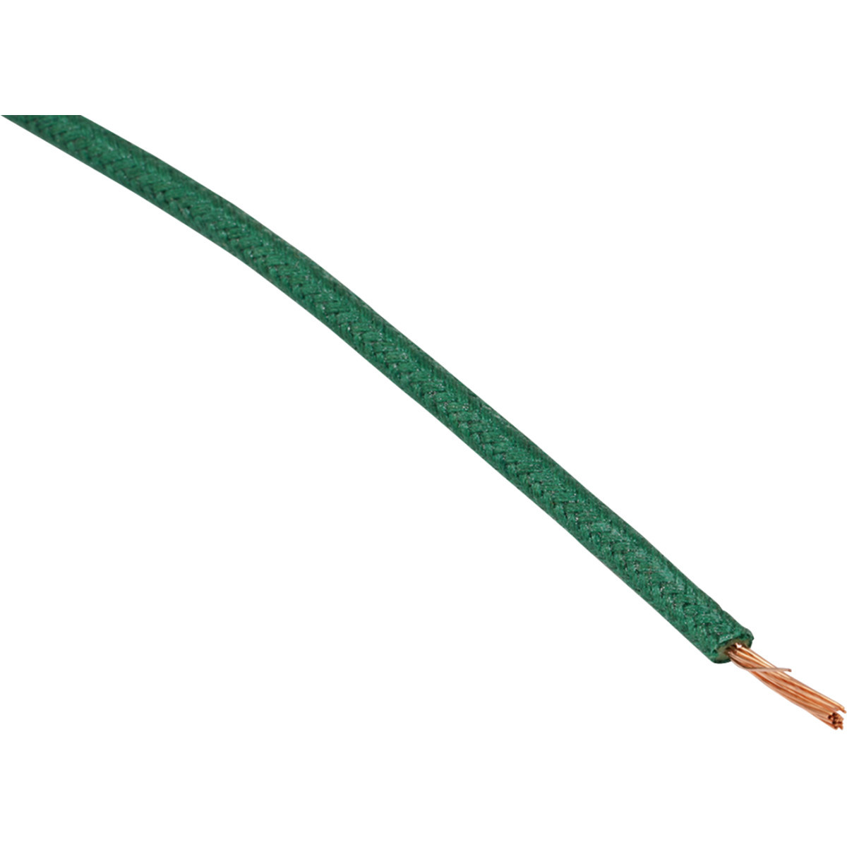 Namz #NCBW-8 - Cloth-Braided Wire - 25' Spool - 16-Gauge - Green