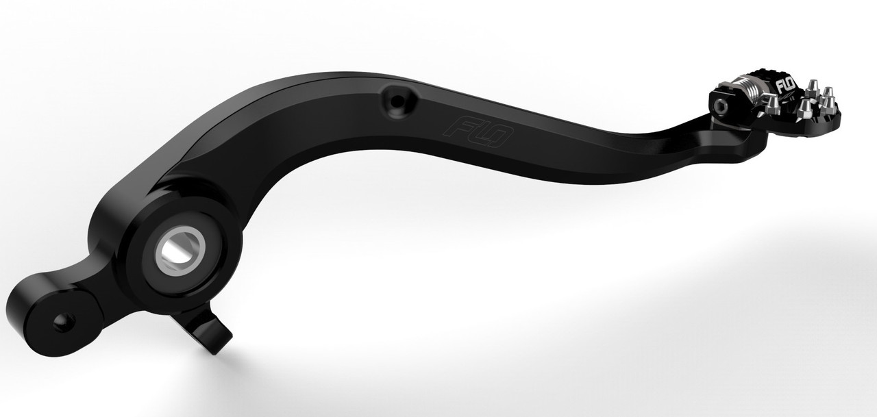 Flo Motorsports Folding Tip  Brake Pedals Black (#MXBP-523 BLK)