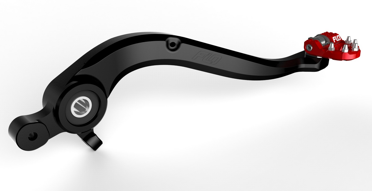 Flo Motorsports Folding Tip  Brake Pedals Red (#MXBP-523RED)