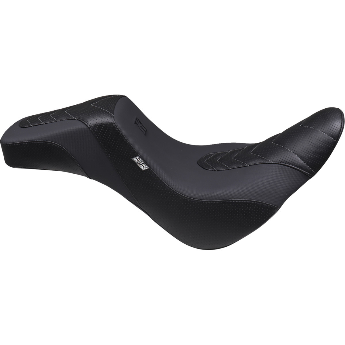 Mustang #76323GM - Signature Series Squareback™ Seat - Gripper Vinyl - Chevron - Gunmetal Stitch - FL/FX '18-'25