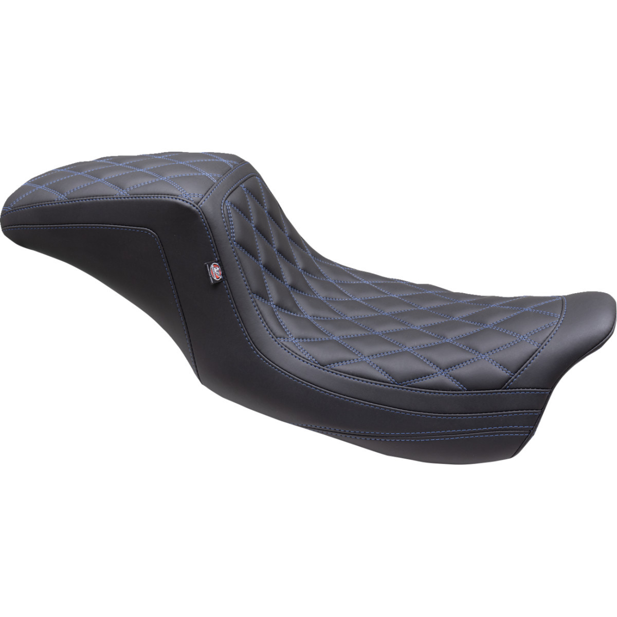 Mustang #75299SB - One Piece 2-Up Squareback Seat - Double Diamond - Sky Blue Stitch - FL '08-'25