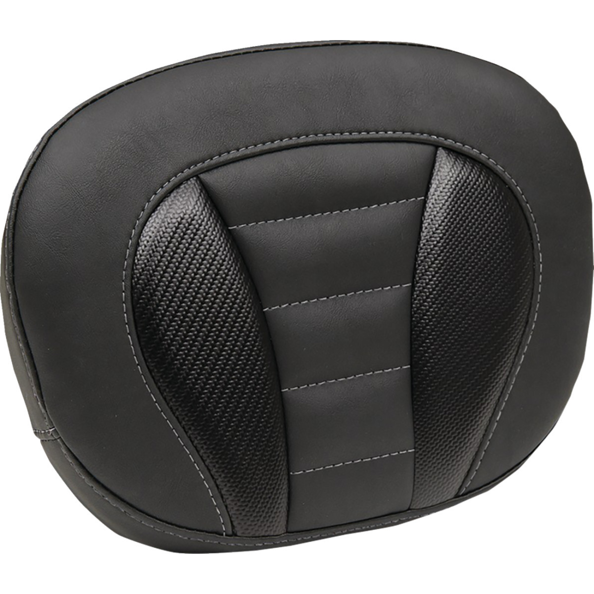 Mustang #89015GM - Deluxe Sissy Bar Pad - Gunmetal Stitch - FLT/FLH '23-'24