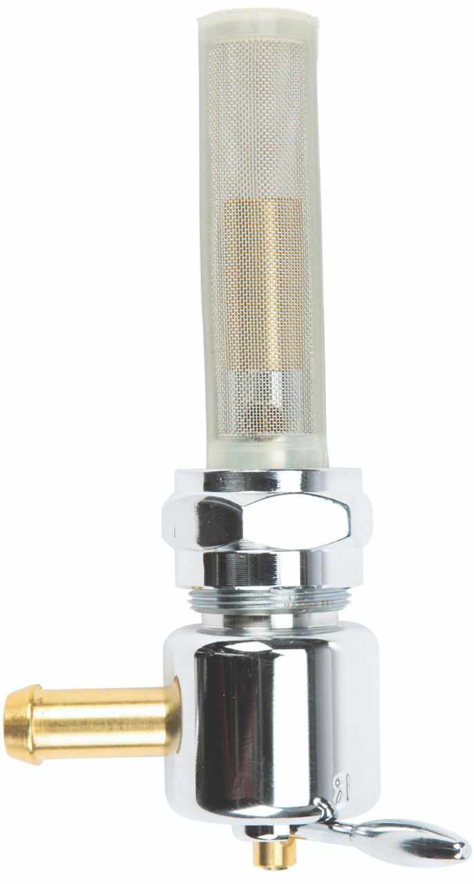 HARDDRIVE CHROME ROUND PETCOCK 22MM BUNG
