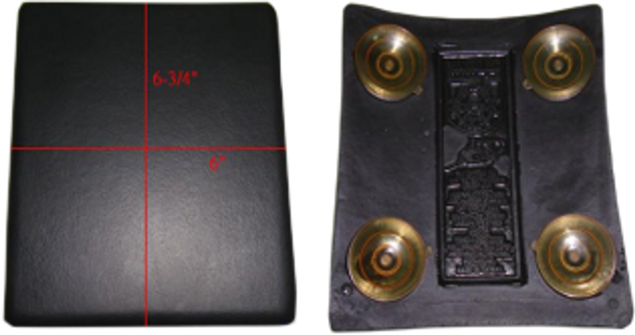 Harddrive Bar Hop Pillion Pad 6"X6 3/4" 4 Suction Cups