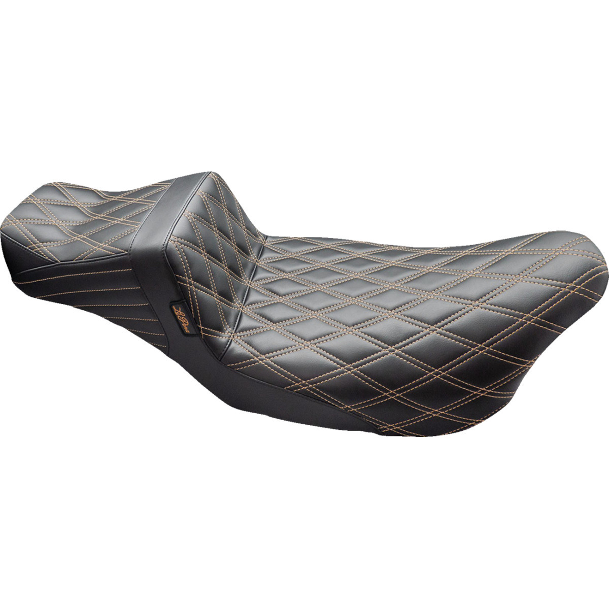 LE Pera #LK-587DLDD-CHET - Tailwhip Daddy Long Legs Seat - Double Diamond w/ Chestnut Thread - FLH/FLT '08-'24