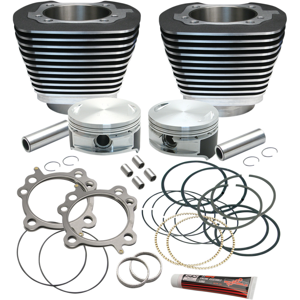 S&S Cycle #910-0203 - Cylinder & Piston Replacement for S&S 106" Stroker Kit - Black