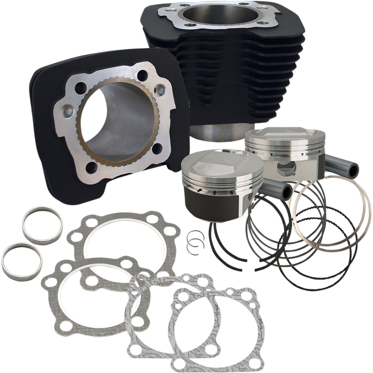 S&S Cycle #910-0692 - Cylinder Kit - 1200 cc Conversion - 11.2:1 Compression Ratio - Wrinkle Black - XL