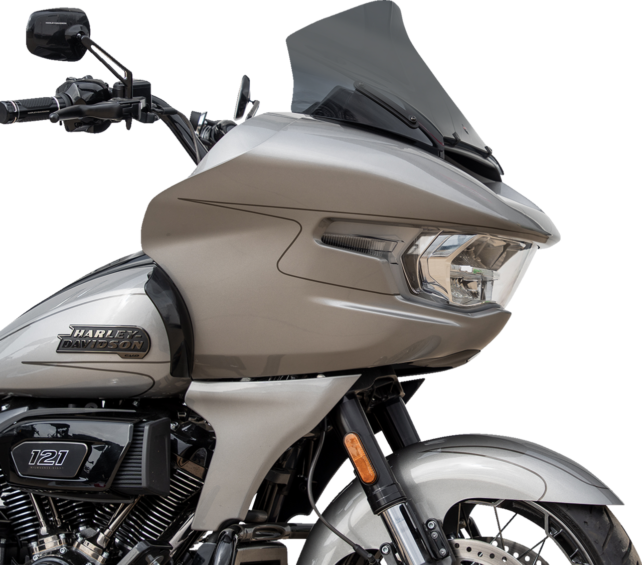 Klock Werks #KWW-01-0705-DS - Flare Windshield - 12" - Dark Smoke - FLTRX