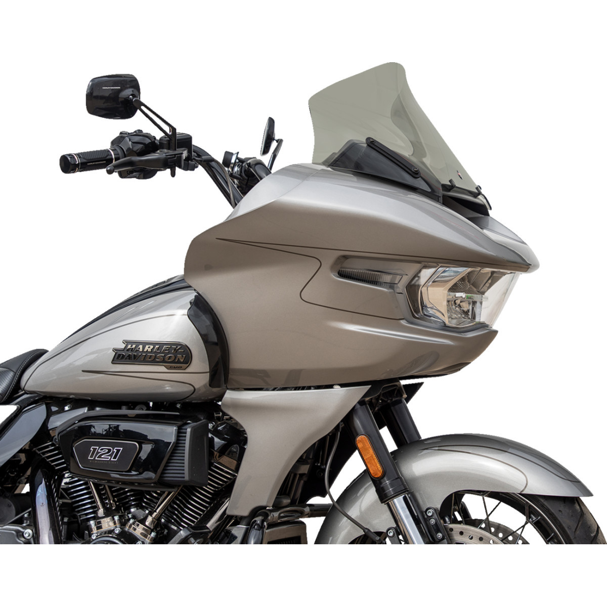 Klock Werks #KWW-01-0705-T - Pro-Touring Flare® Windshield - 12" - Tint - '23-'25 FLTRX