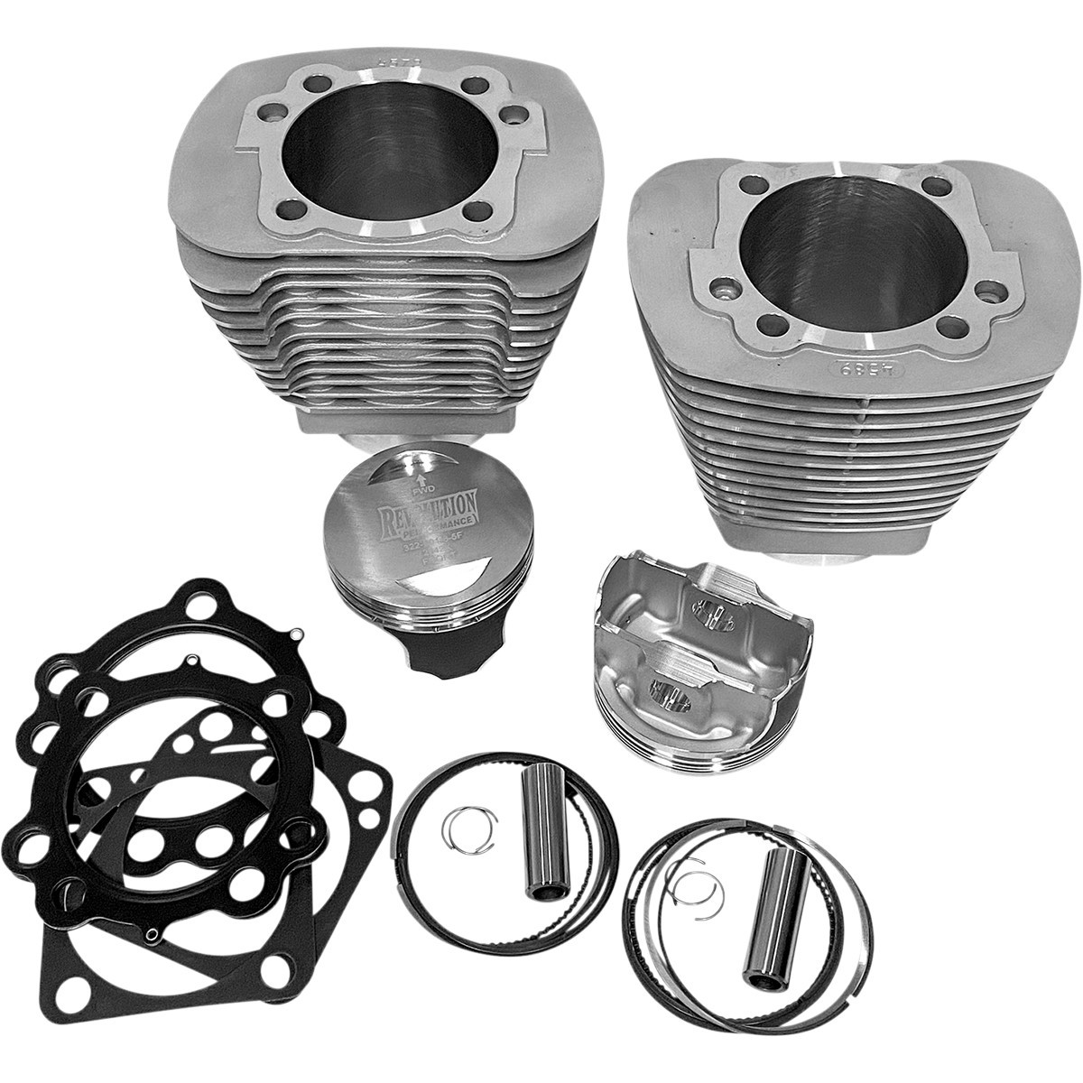 Revolution Performance, LLC #RP201-209W - Cylinder Kit - Monster Big Bore - 100" - Natural - Evolution Big Twin '84-'99