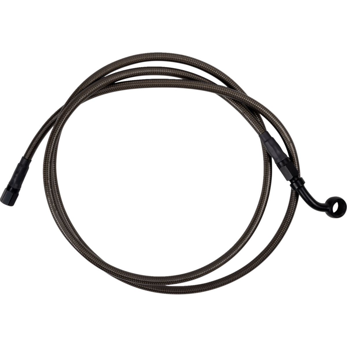 Barnett #25430511348 - Brake Line - Upper - Carbon Coat w/ Black Fittings - +8"