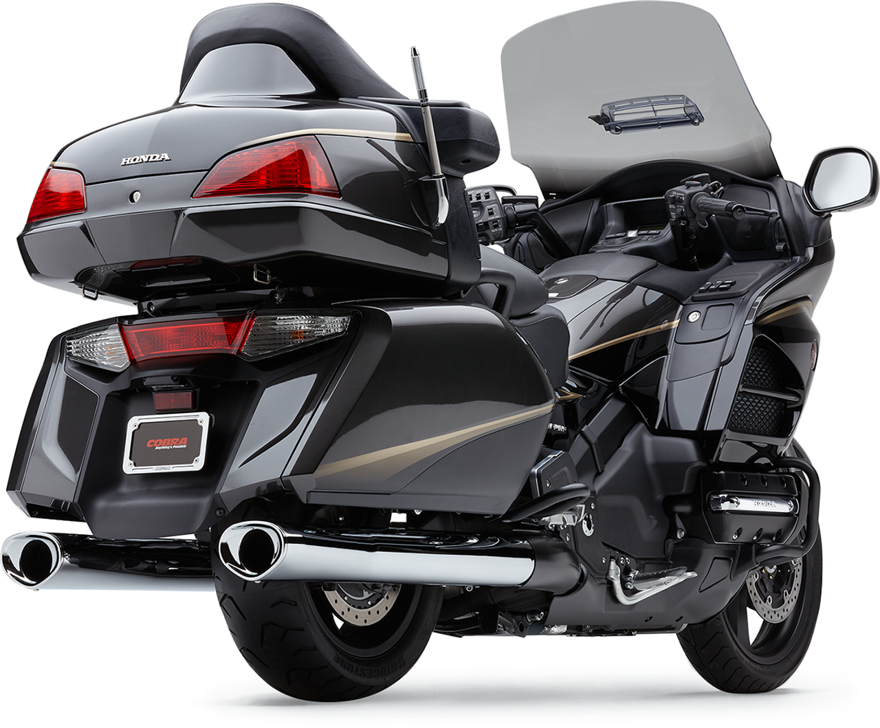 Cobra #1218 - Chrome Tri Flow Mufflers