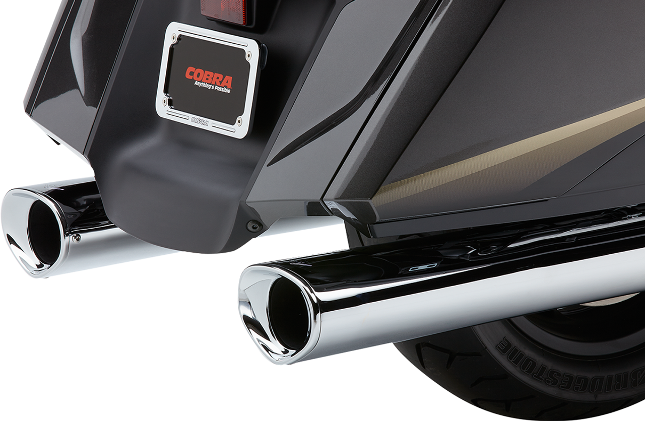 Cobra #1218 - Chrome Tri Flow Mufflers