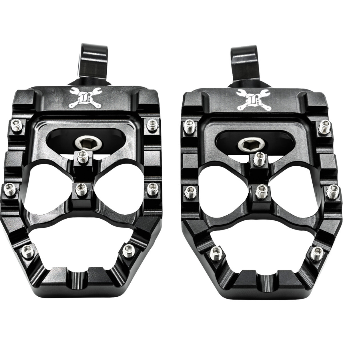 Burly Brand #B13-1015B - MX Evolution Driver Pegs - Black - Sportster/Dyna