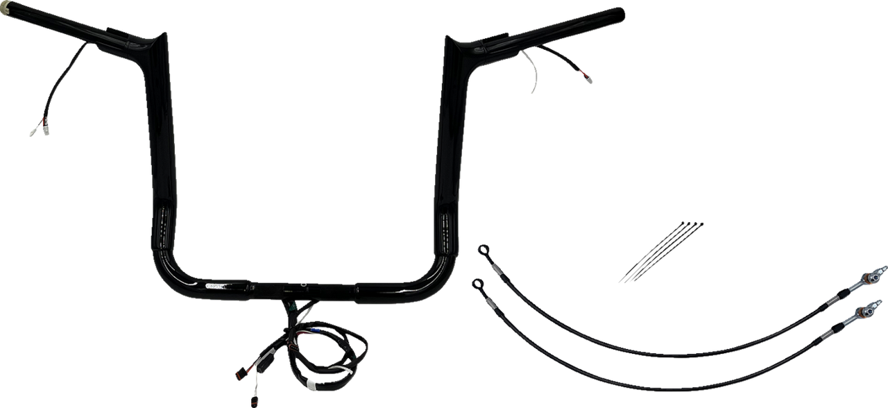 Fat Baggers Inc. 801214-B - Handlebar Kit - Pointed Top - 14" - Black