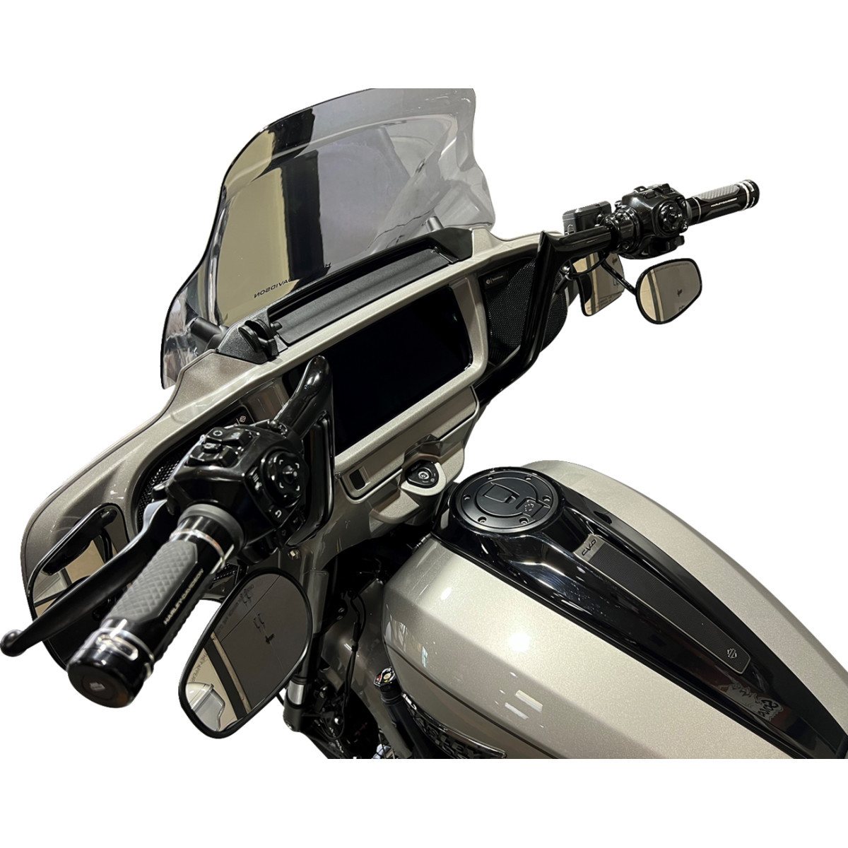 FAT Baggers INC. #945012-B - 1-1/4" EZ Install Pointed Top Handlebar - 12" - Black