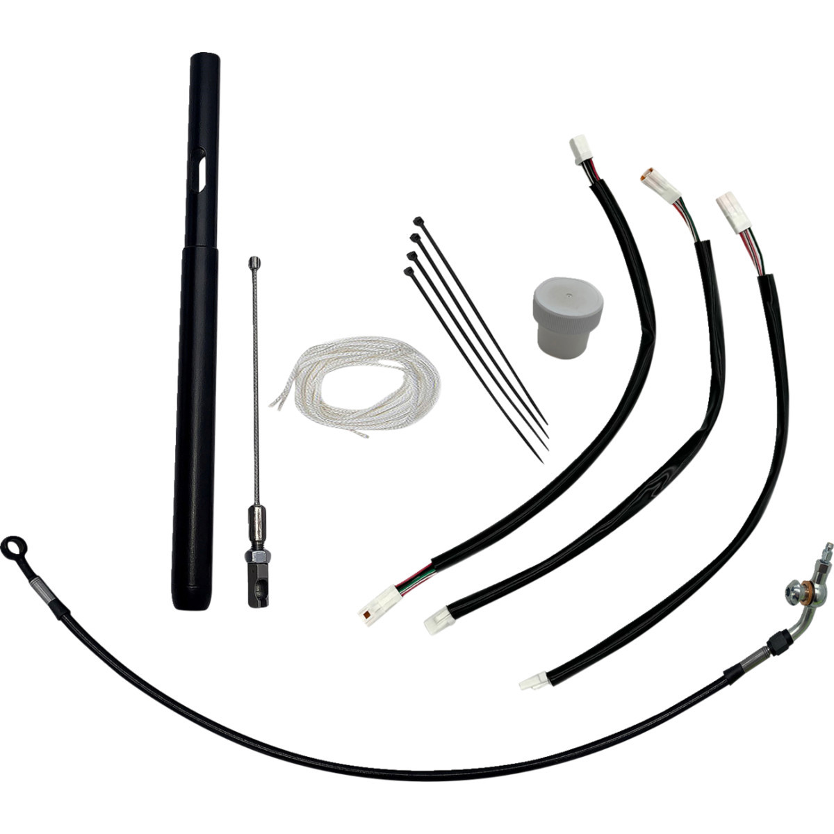 FAT Baggers INC. #139916-B - Handlebar Clutch Cable Extension - +6" - Road Glide - Black