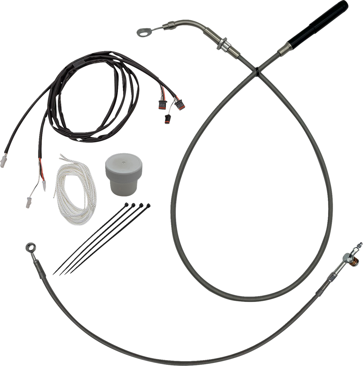 Fat Baggers Inc. 119012 - EZ Installation Kit - +4" - FLHT, FLHX - Braided