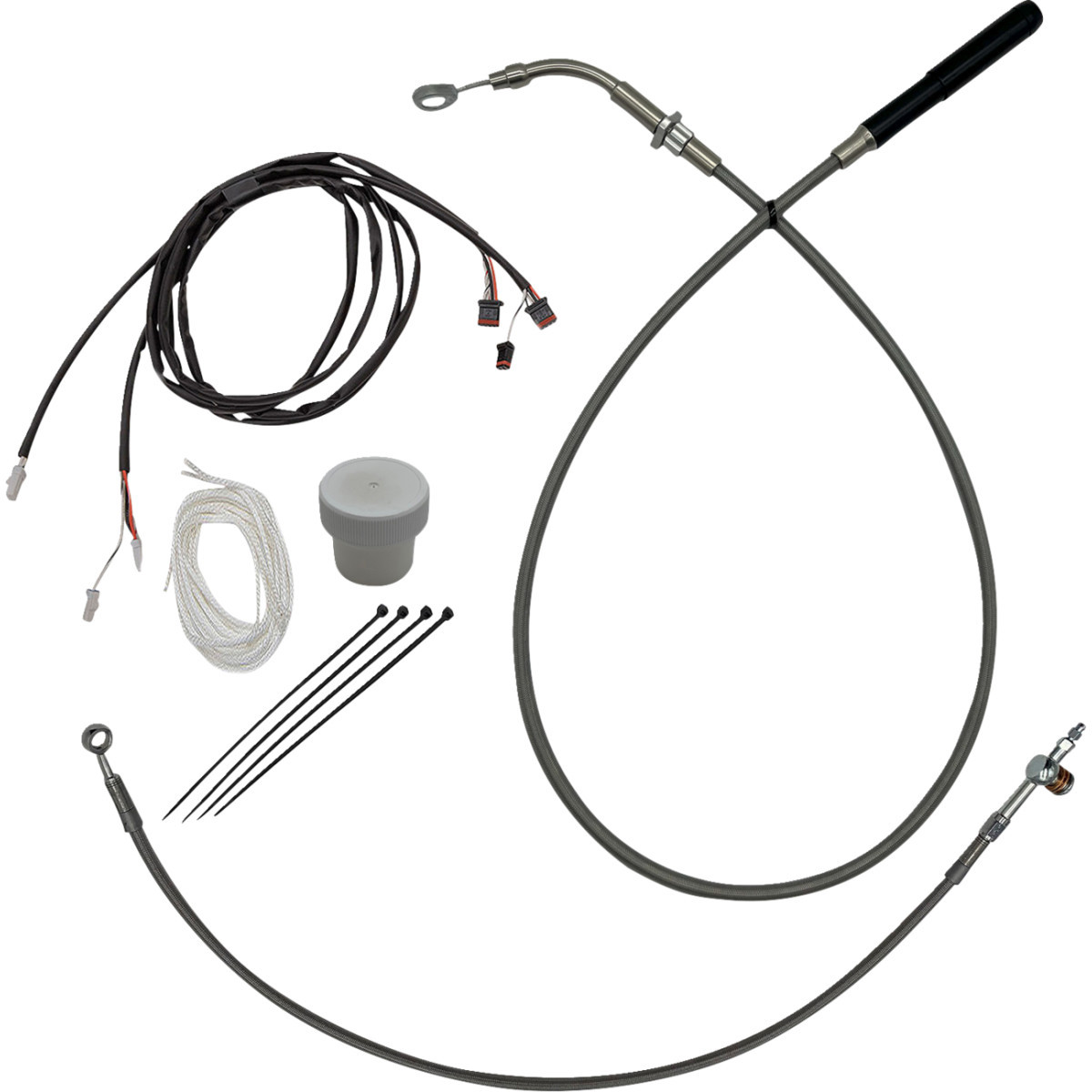 FAT Baggers INC. #119012 - EZ Install Kit - +4" - FLHT, FLHX - Braided