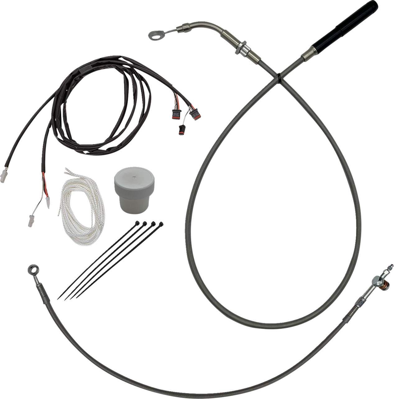 Fat Baggers Inc. 119016 - EZ Installation Kit - +8" - FLHT, FLHX - Braided