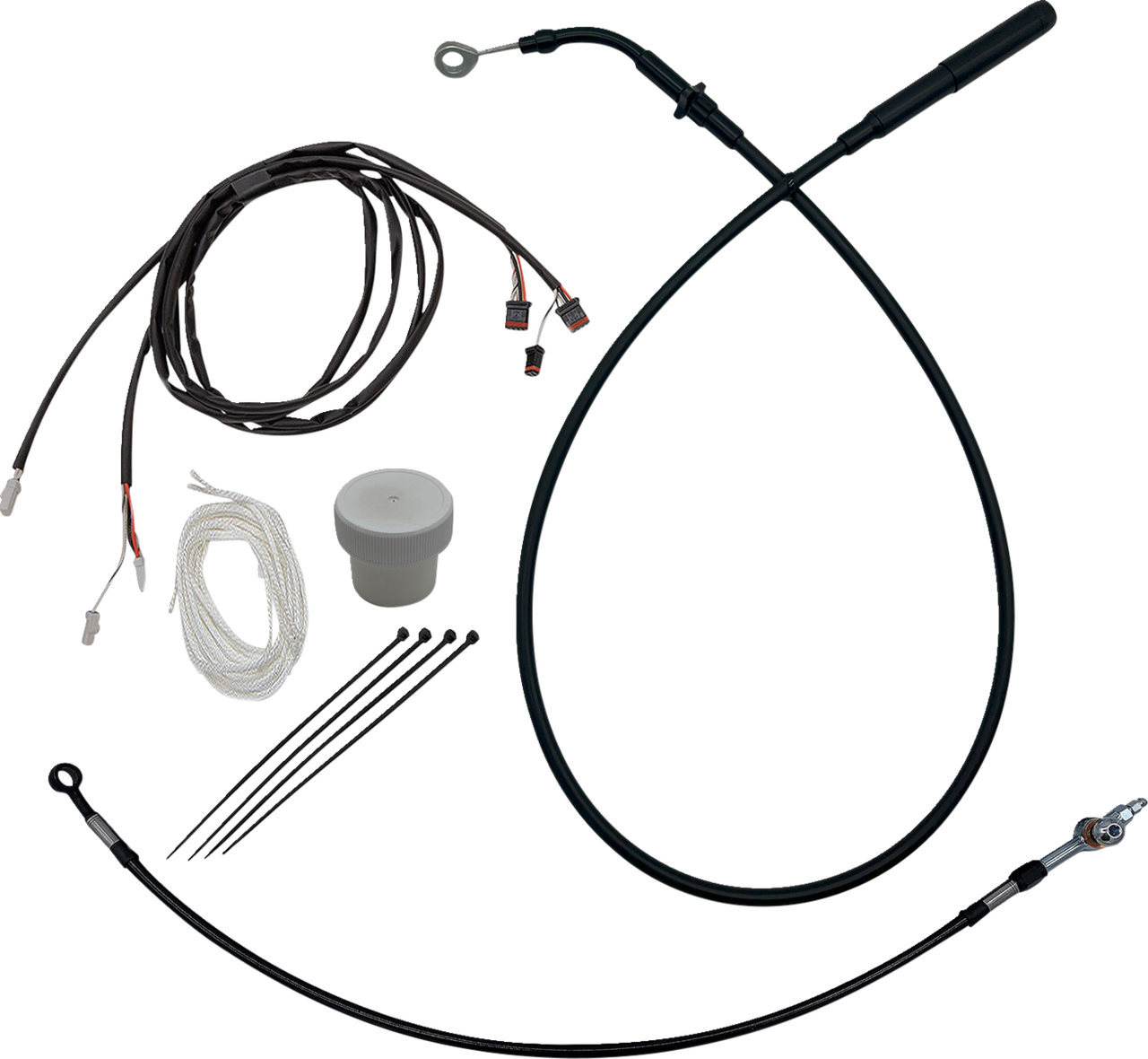 Fat Baggers Inc. 119012-B - EZ Installation Kit - +4" - FLHT, FLHX - Black