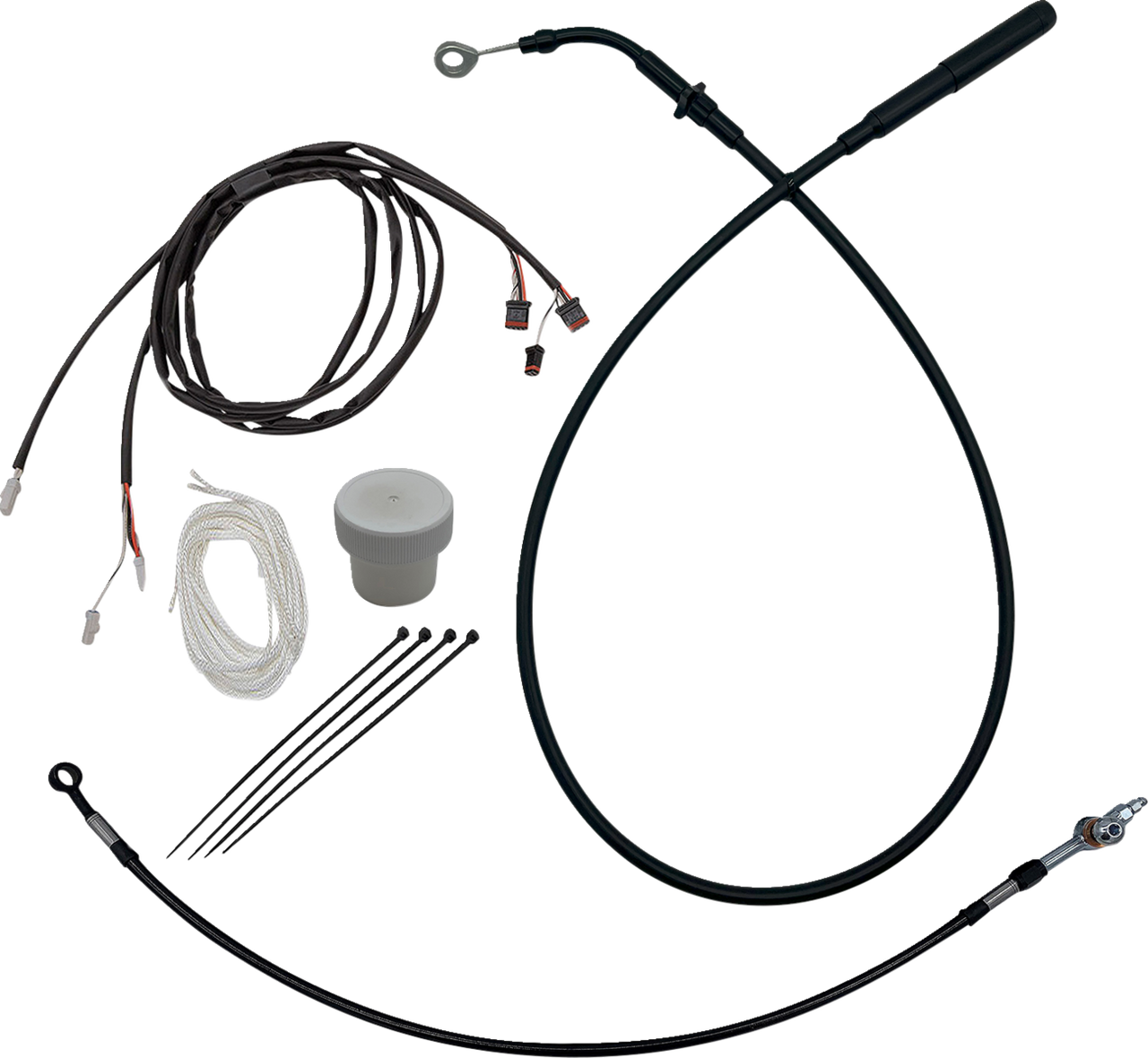 Fat Baggers Inc. 119016-B - EZ Installation Kit - +8" - FLHT, FLHX - Black
