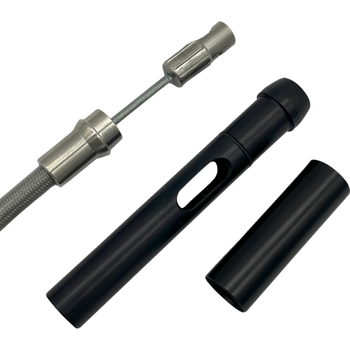 FAT Baggers INC. #118004 - EZ Install Upper Clutch Cable - FLTR/FLHX '21-'23 - +4" - Braided Stainless Steel