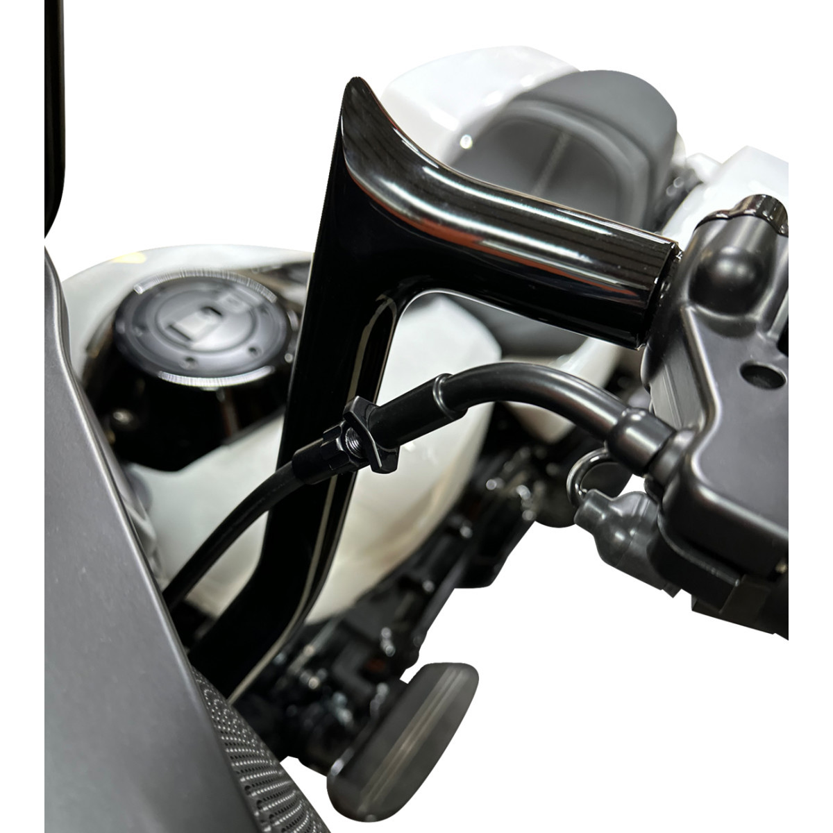 FAT Baggers INC. #118008-B - EZ Install Upper Clutch Cable - FLTR/FLHX '21-'23 - +8" - Black Vinyl