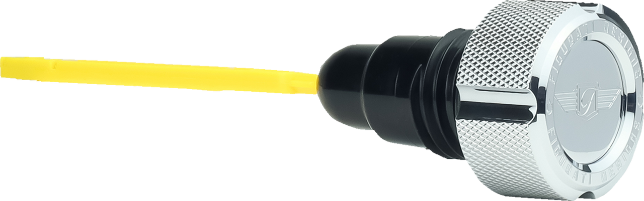 Figurati Designs Oil Dipstick - Knurled - Polished - Twin Cam Dyna/Touring/Trike (#FD01-MAGDSTC-KN-SS)