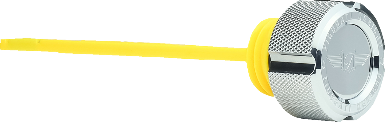 Figurati Designs Oil Dipstick - Knurled - Polished - M8 Touring/Trike (#FD01-MAGDSM8-KN-SS)