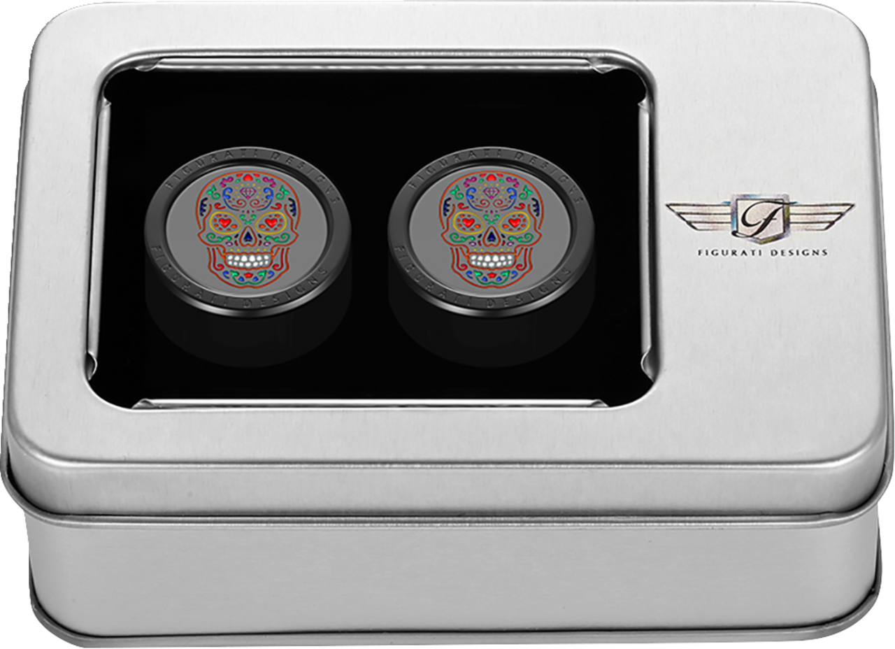 Figurati Designs Docking Cover - Medium - Black - Sugar Skull (#FD30-DC-27-30-BLK)