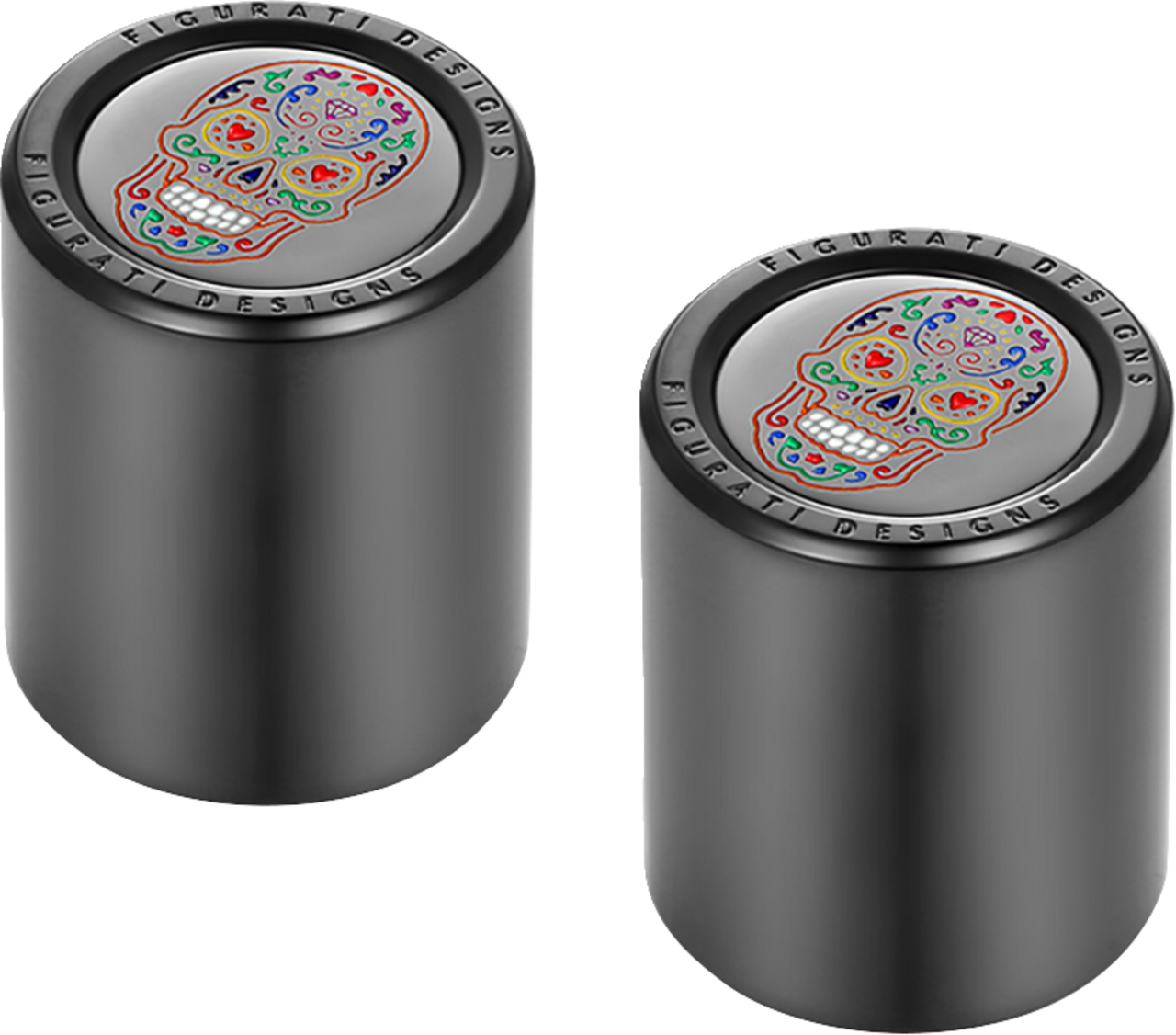 Figurati Designs Docking Cover - Medium - Black - Sugar Skull (#FD30-DC-27-30-BLK)