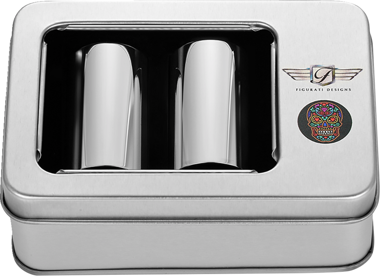 Figurati Designs Docking Cover - Long - Mirror Polished - Sugar Skull (#FD30-DC-25-45-SS)
