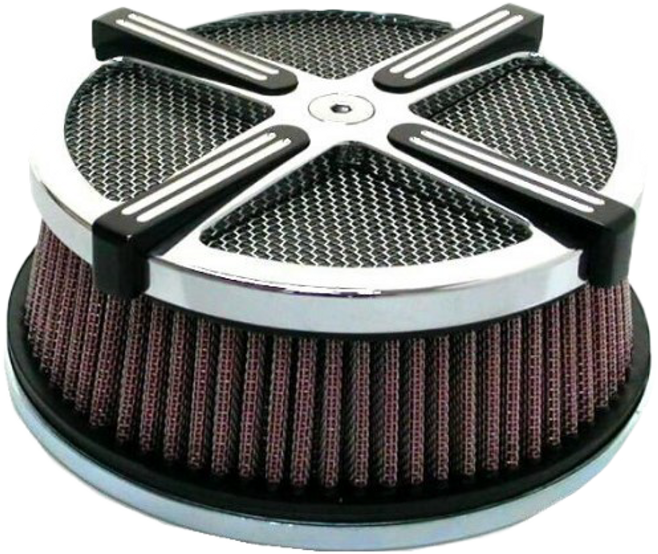 HARDDRIVE X-FORCE AIR CLEANER KIT CHROME/BLACK