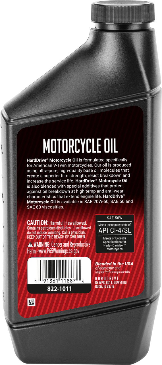 HARDDRIVE ENGINE OIL 50W 1QT