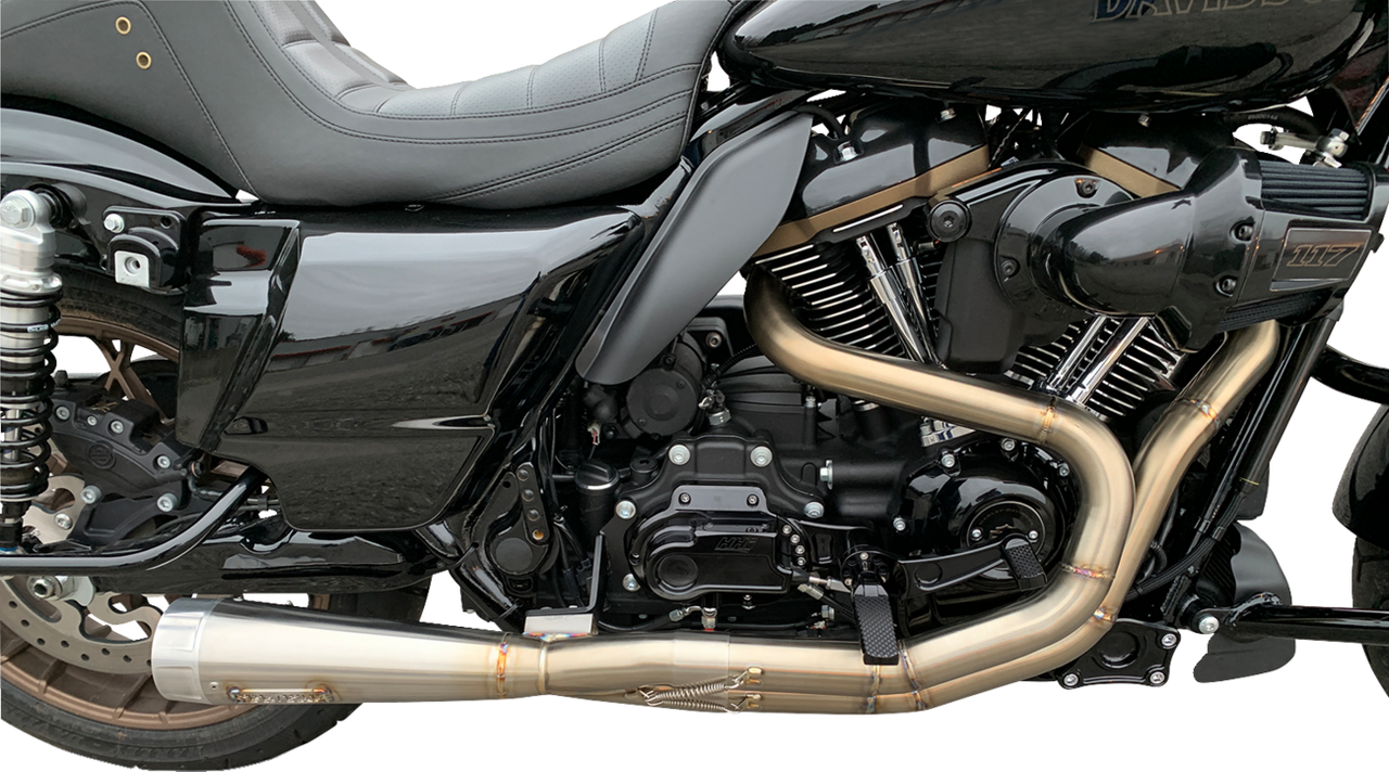 Hawg Halters #MCK-FH16AS-FK - Mid Control Conversion Kit - Black - Knurled Pegs - FLH/FLT