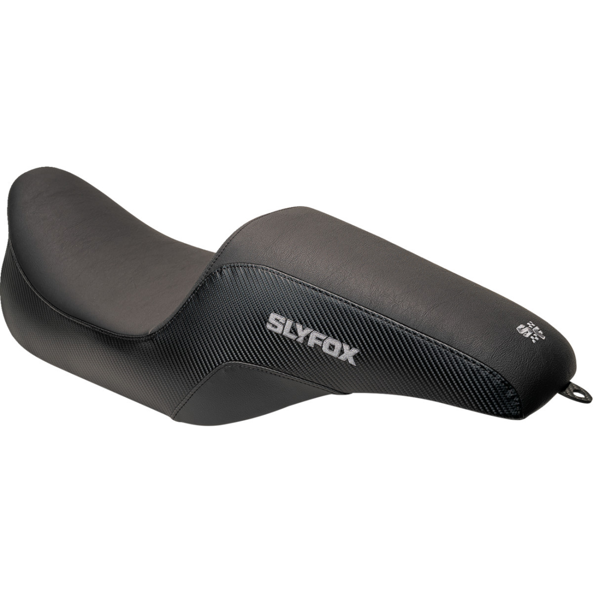 Slyfox #0801-1615 - Drifter Seat - Gray Logo - Smooth Vinyl - Carbon Fiber - FL '08-'23